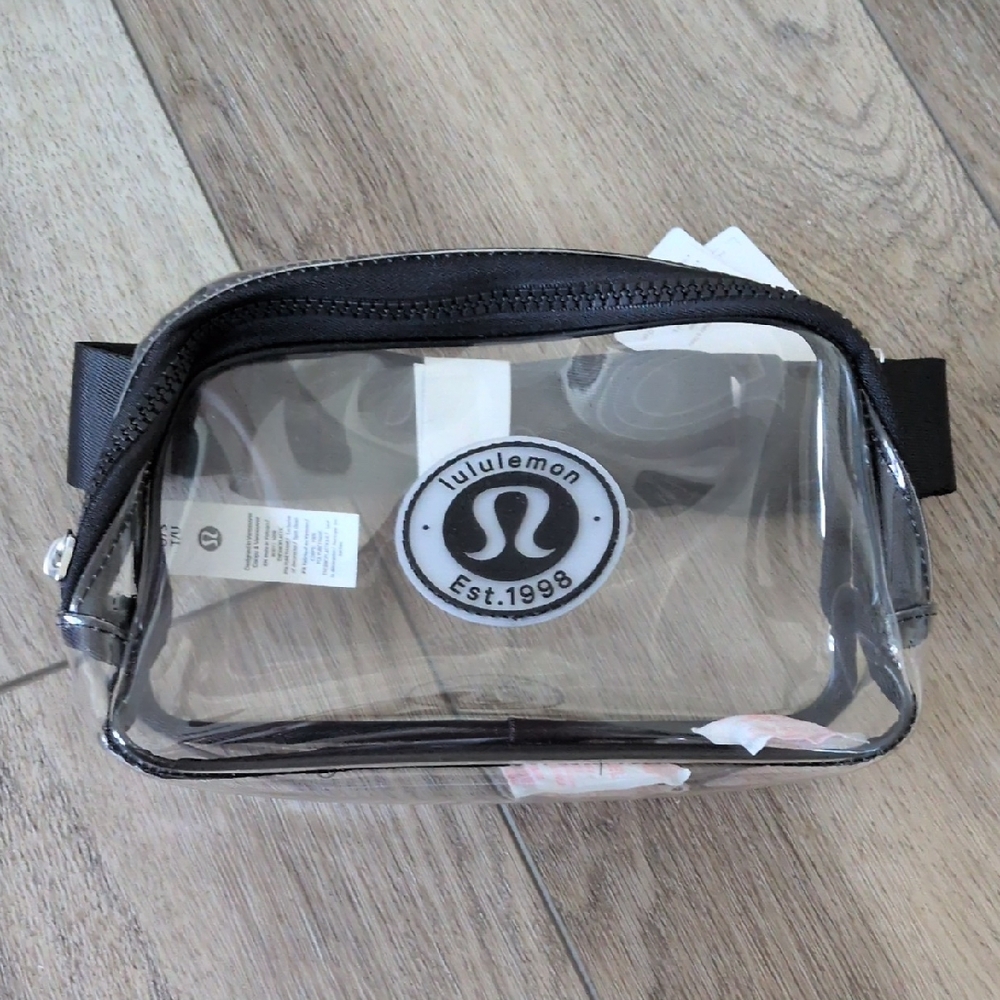 Lululemon Clear Belt Bag with Black Trim